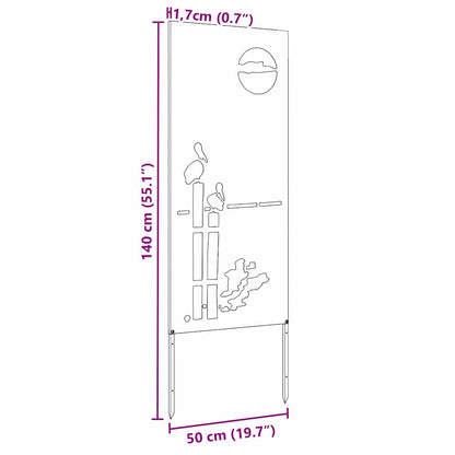 Schermo per privacy in giardino Traforo Antracite 50 x 140 cm