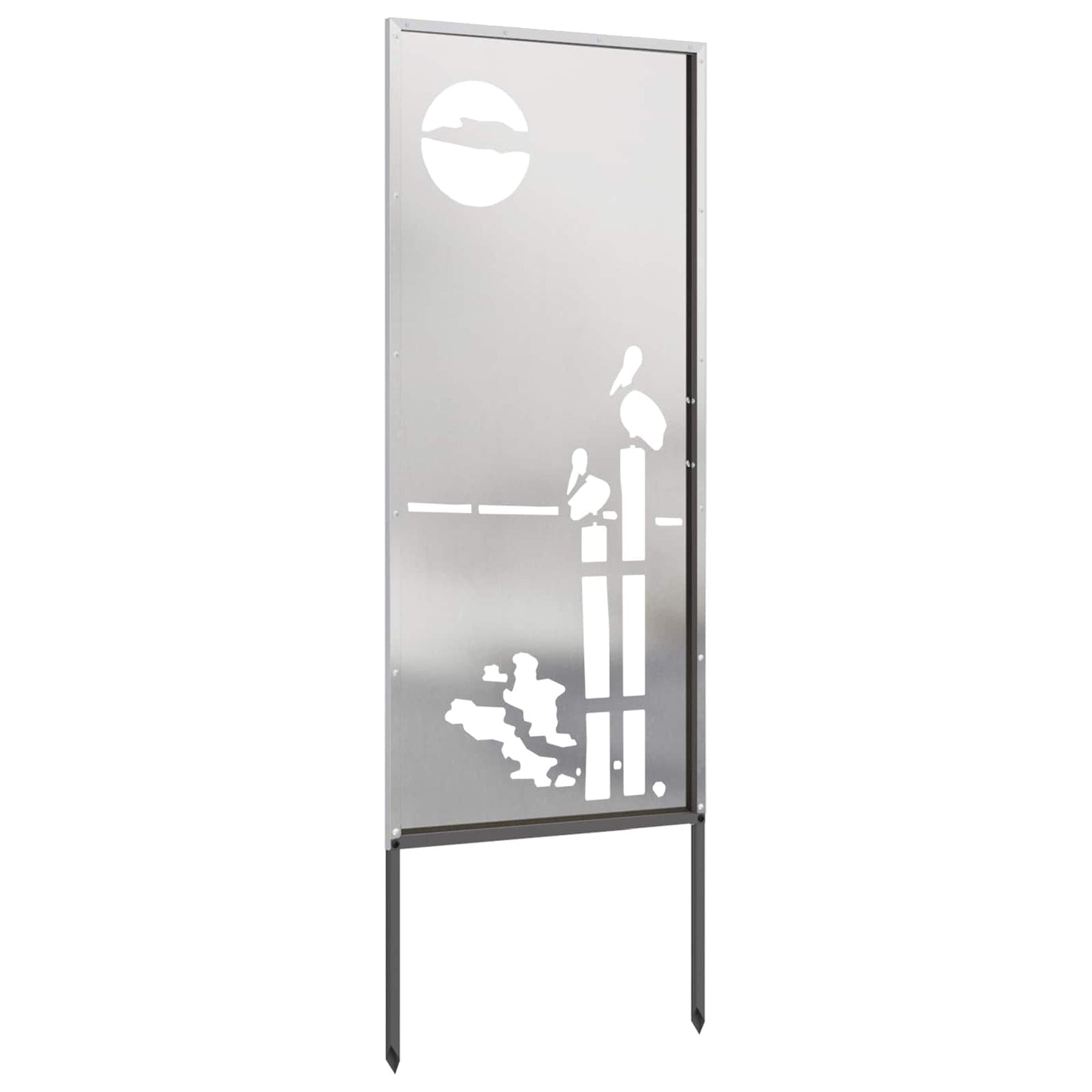 Schermo per privacy in giardino Traforo Argento 50 x 140 cm