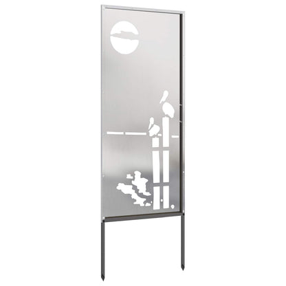Schermo per privacy in giardino Traforo Argento 50 x 140 cm