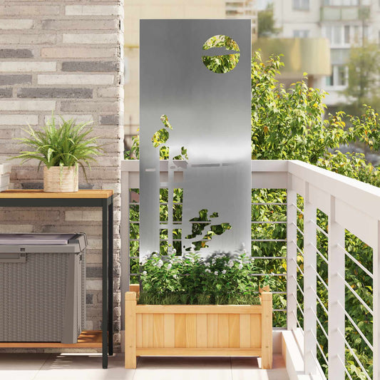 Schermo per privacy in giardino Traforo Argento 50 x 140 cm