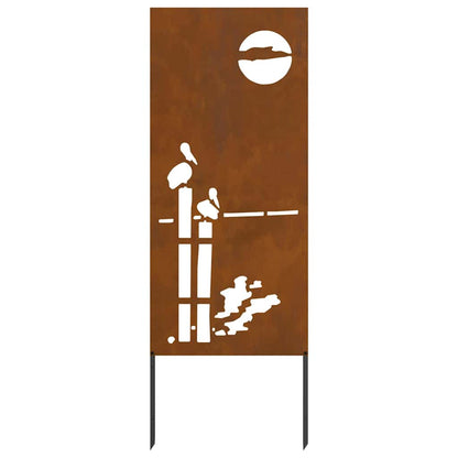 Schermo per privacy in giardino Traforo Ruggine 50 x 140 cm