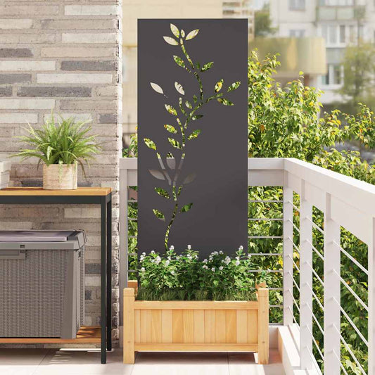 Pannello Decorativo da Giardino Nero 50 x 140 cm