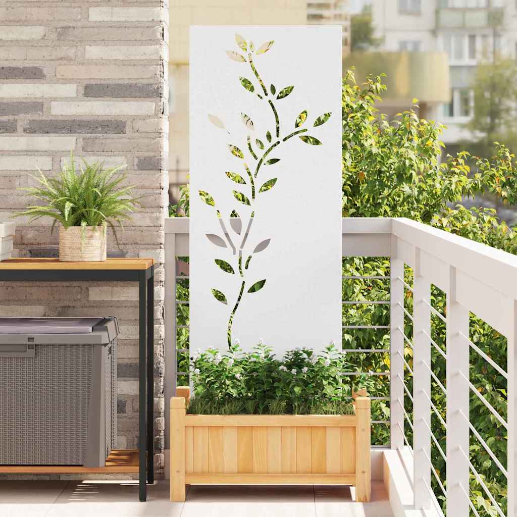 Pannello Decorativo da Giardino Bianco 50 x 140 cm