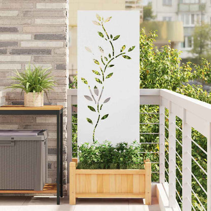 Pannello Decorativo da Giardino Bianco 50 x 140 cm