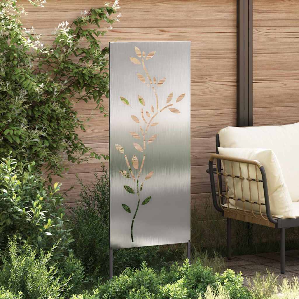 Pannello Decorativo da Giardino Argento 50 x 140 cm