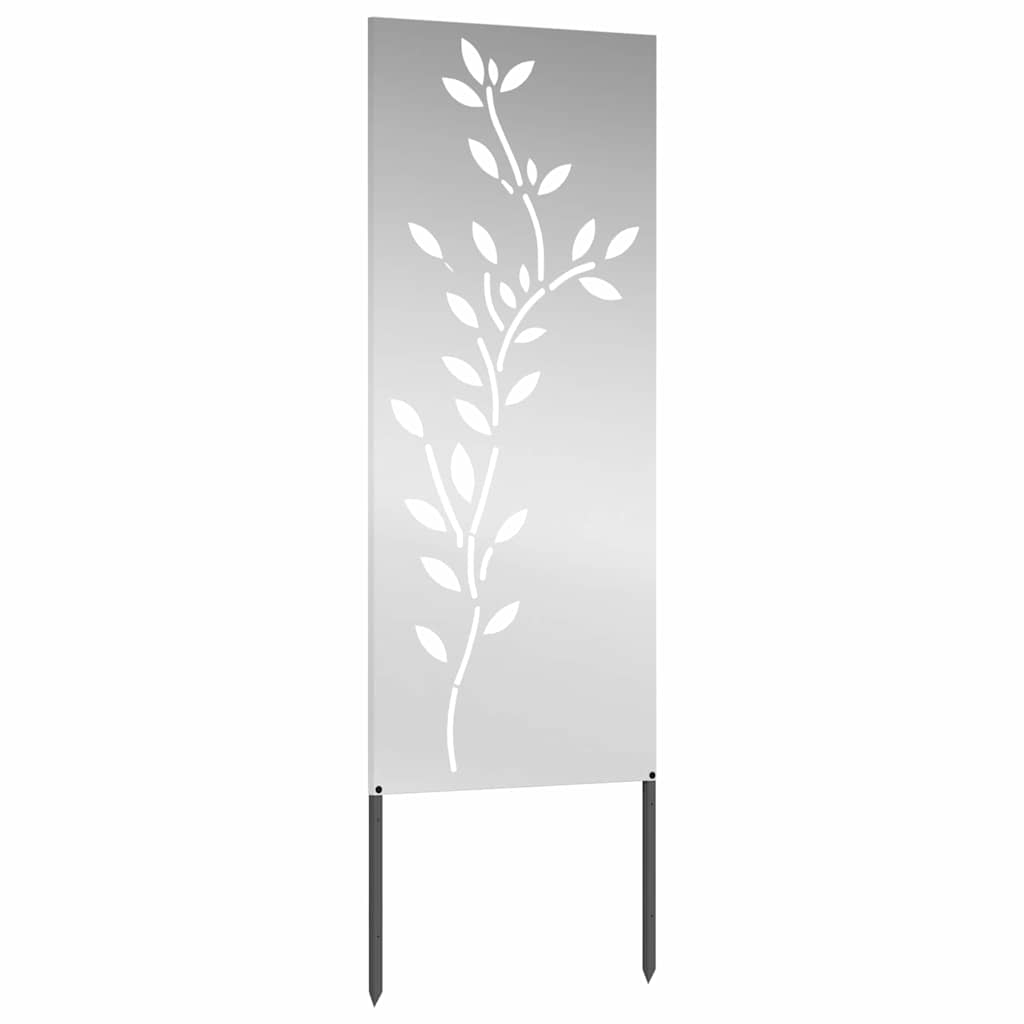 Pannello Decorativo da Giardino Argento 50 x 140 cm