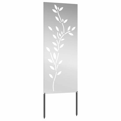 Pannello Decorativo da Giardino Argento 50 x 140 cm