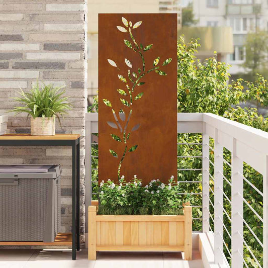 Pannello Decorativo da Giardino Ruggine 50 x 140 cm