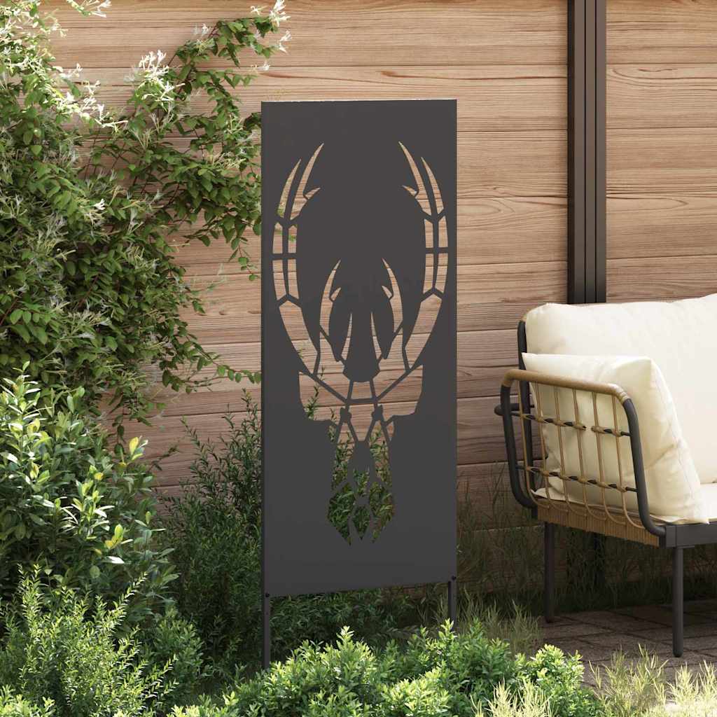 Pannello Decorativo da Giardino Nero 50 x 140 cm