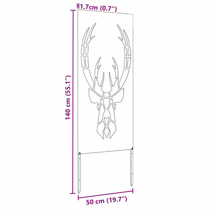 Pannello Decorativo da Giardino Nero 50 x 140 cm