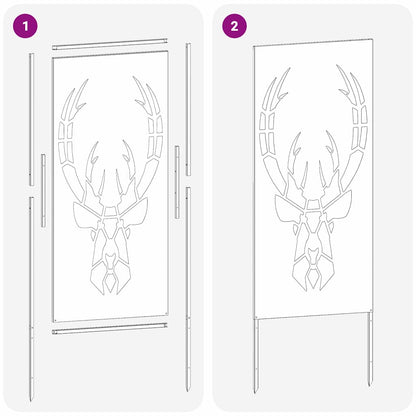 Pannello Decorativo da Giardino Argento 50 x 140 cm