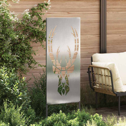 Pannello Decorativo da Giardino Argento 50 x 140 cm