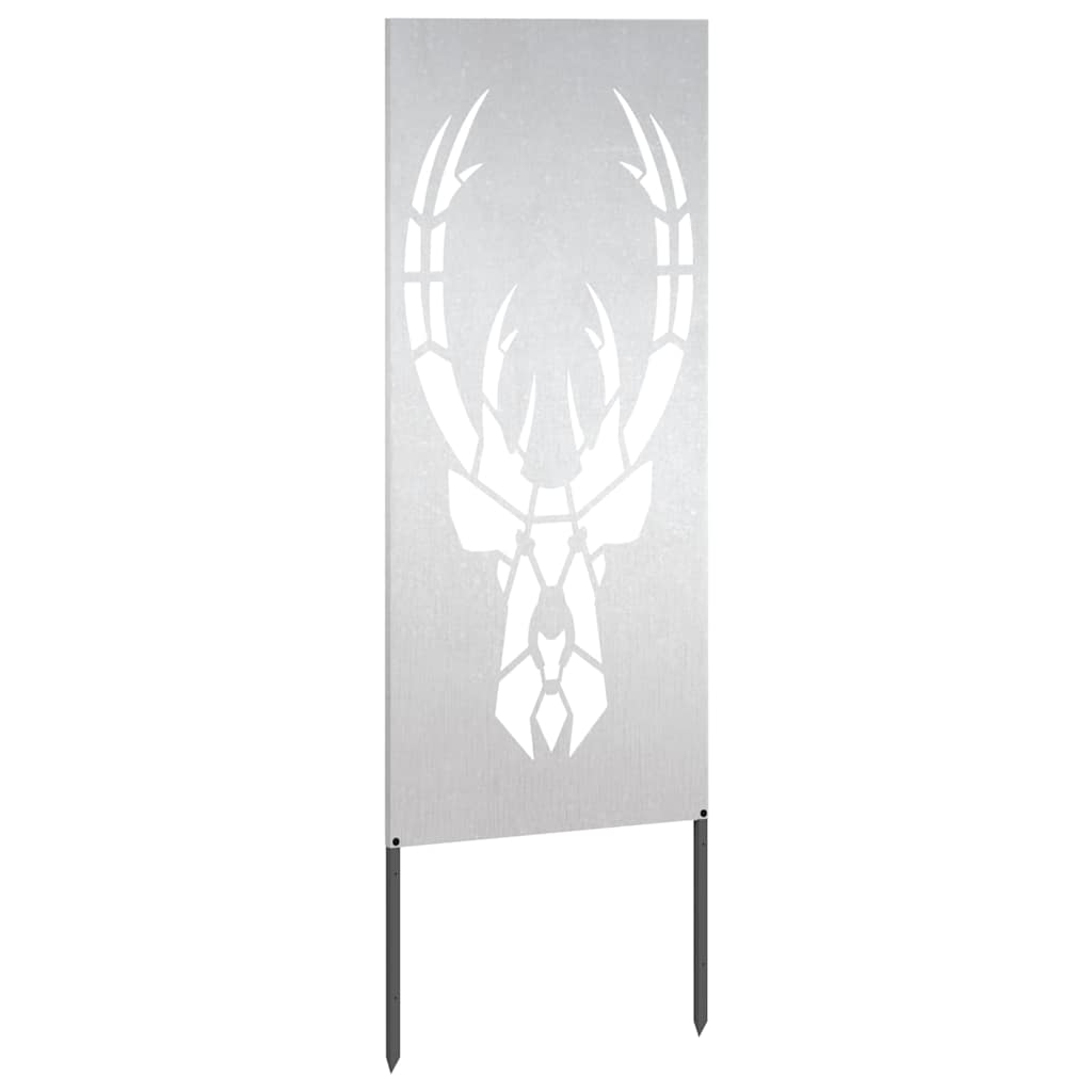 Pannello Decorativo da Giardino Argento 50 x 140 cm