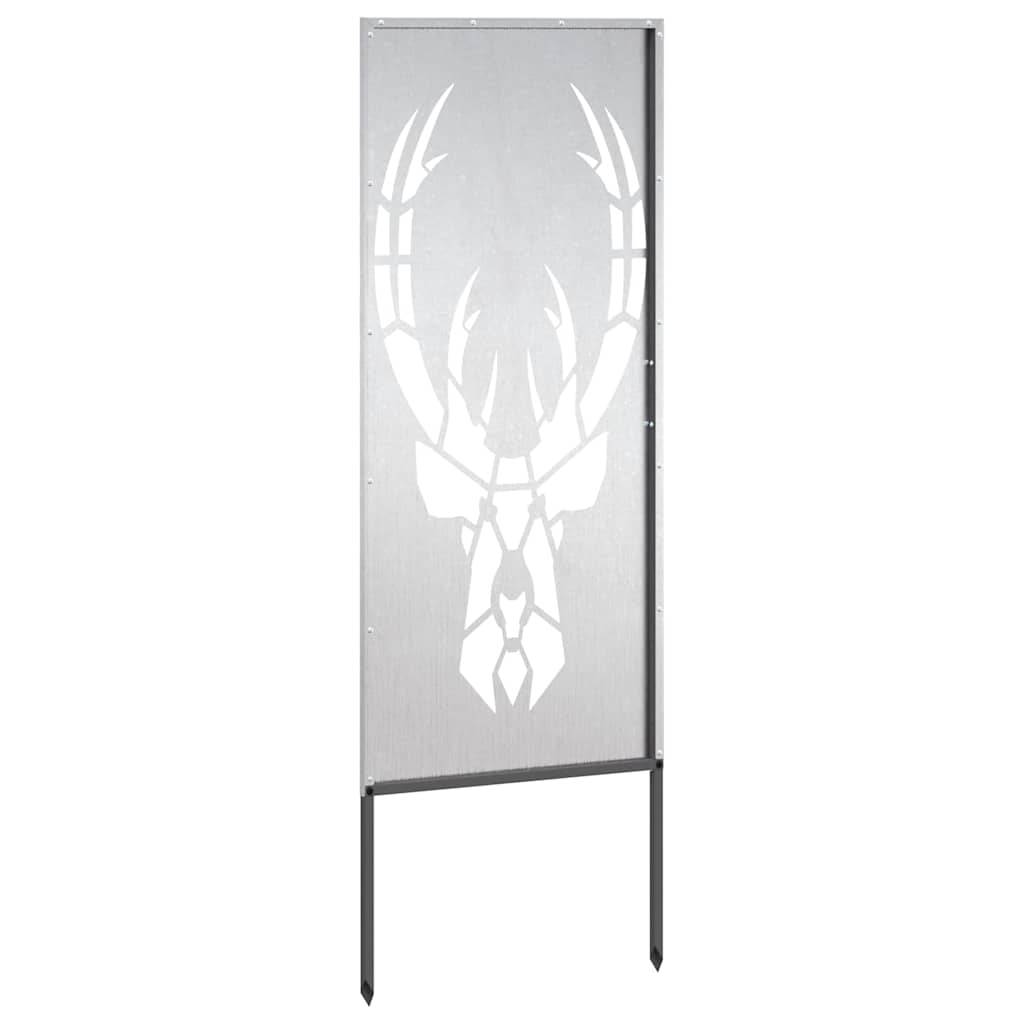 Pannello Decorativo da Giardino Argento 50 x 140 cm