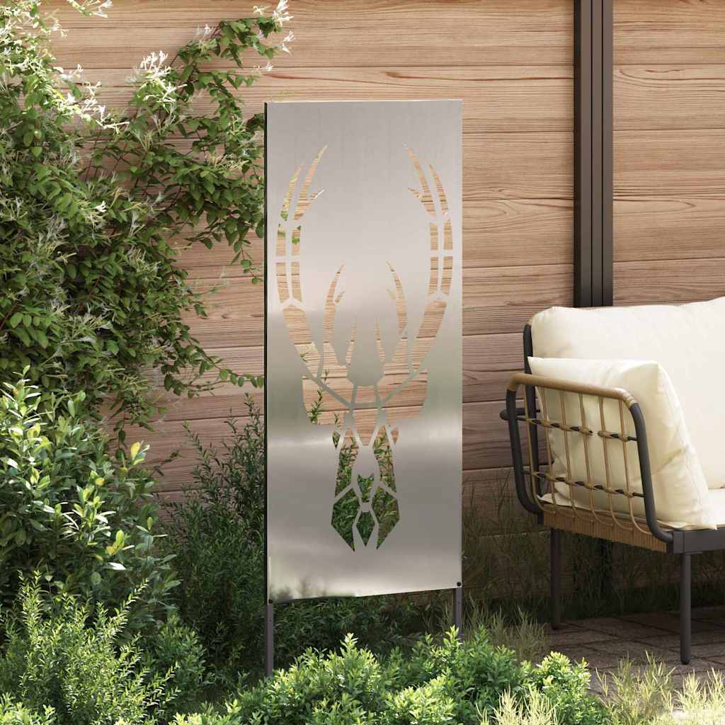 Pannello Decorativo da Giardino Argento 50 x 140 cm