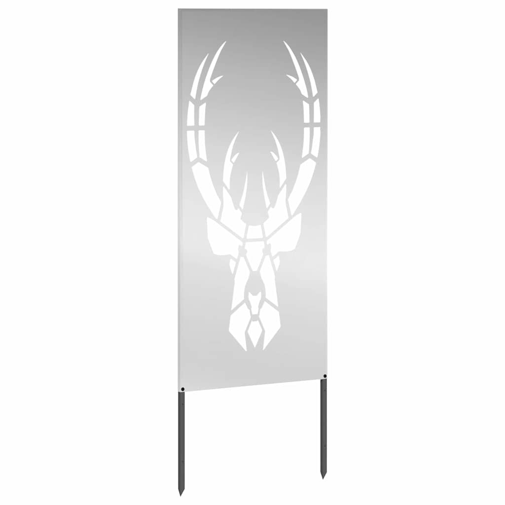 Pannello Decorativo da Giardino Argento 50 x 140 cm