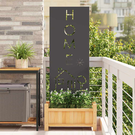 Pannello Decorativo da Giardino Nero 50 x 140 cm