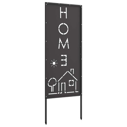 Pannello Decorativo da Giardino Nero 50 x 140 cm