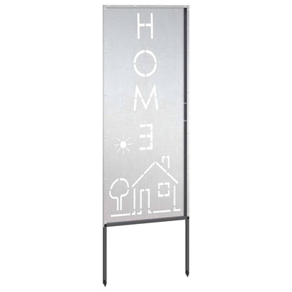 Pannello Decorativo da Giardino Argento 50 x 140 cm