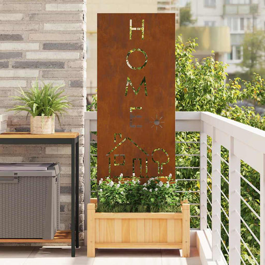 Pannello Decorativo da Giardino Ruggine 50 x 140 cm