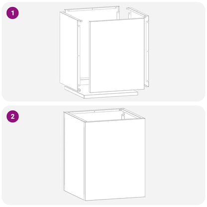 Vaso da giardino Nero 32 x 32 x 40 cm Acciaio laminato a freddo