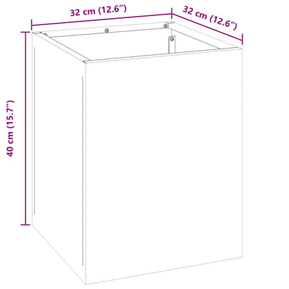 Vaso da giardino Antracite 32 x 32 x 40 cm | homemem39