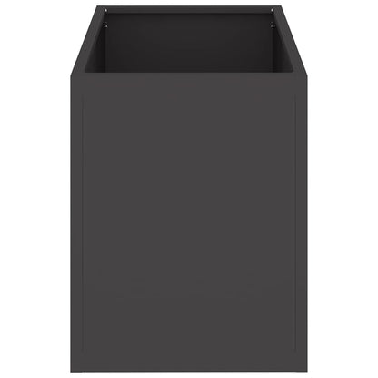 Vaso da giardino Nero 50 x 32 x 40 cm Acciaio laminato a freddo