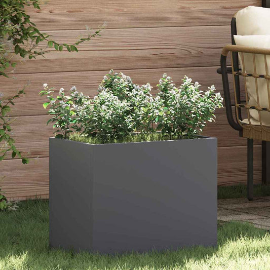 Vaso da giardino Antracite Acciaio laminato a freddo