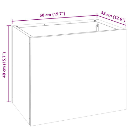 Vaso da giardino Antracite 50 x 32 x 40 cm | homemem39