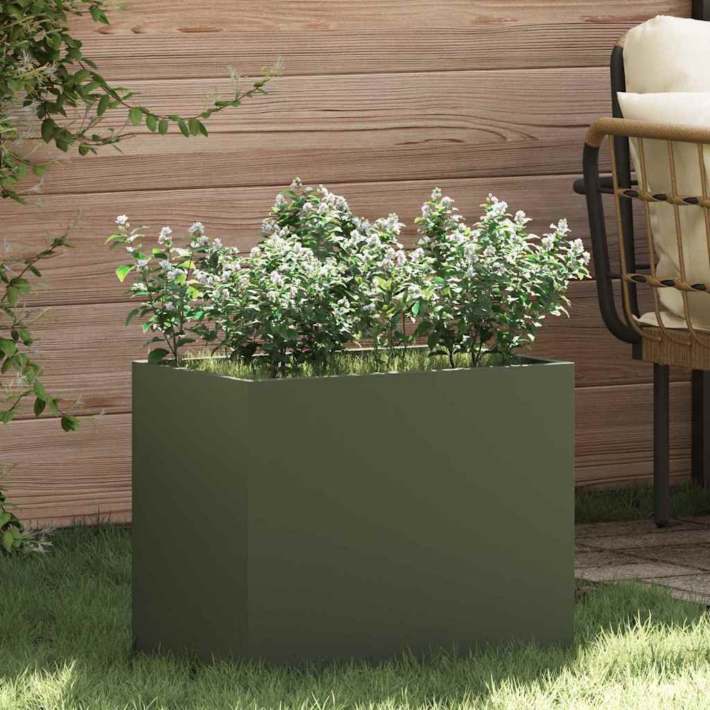 Vaso da giardino Oliver verde 50 x 32 x 40 cm