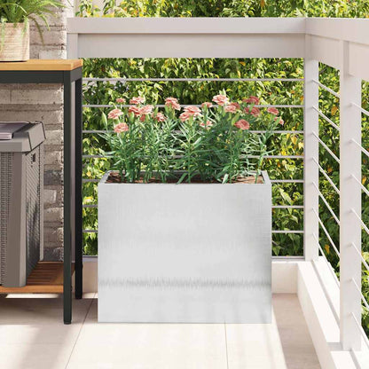 Vaso da giardino Argento 50 x 32 x 40 cm Acciaio inossidabile