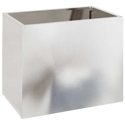 Vaso da giardino Argento 50 x 32 x 40 cm Acciaio inossidabile