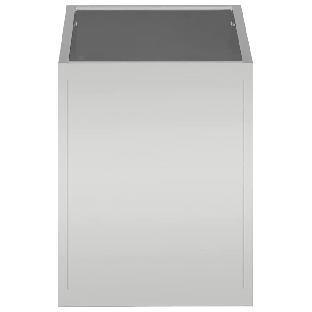 Vaso da giardino Argento 50 x 32 x 40 cm Acciaio zincato