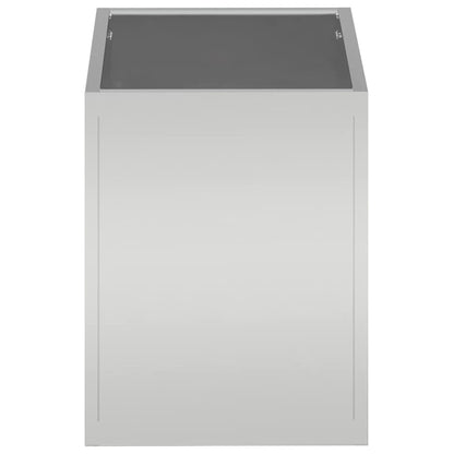 Vaso da giardino Argento 50 x 32 x 40 cm Acciaio zincato