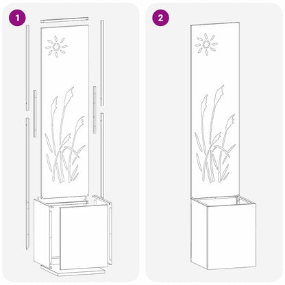 Schermo per privacy in giardino Traforo Bianco 32 x 140 cm