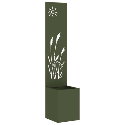 Vaso da Giardino con Pannello Decorativo Oliver verde