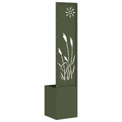Vaso da Giardino con Pannello Decorativo Oliver verde
