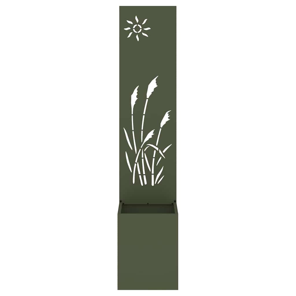 Vaso da Giardino con Pannello Decorativo Oliver verde
