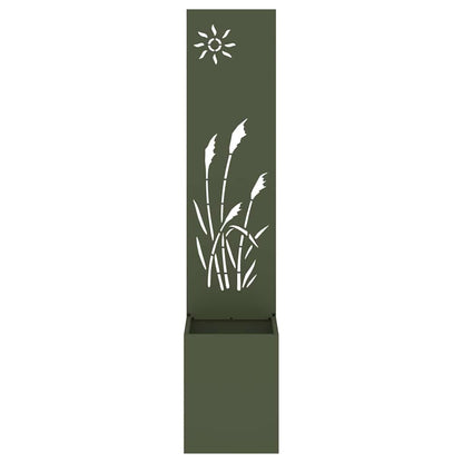 Vaso da Giardino con Pannello Decorativo Oliver verde
