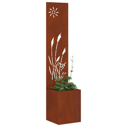 Schermo per privacy in giardino Traforo Ruggine 32 x 140 cm