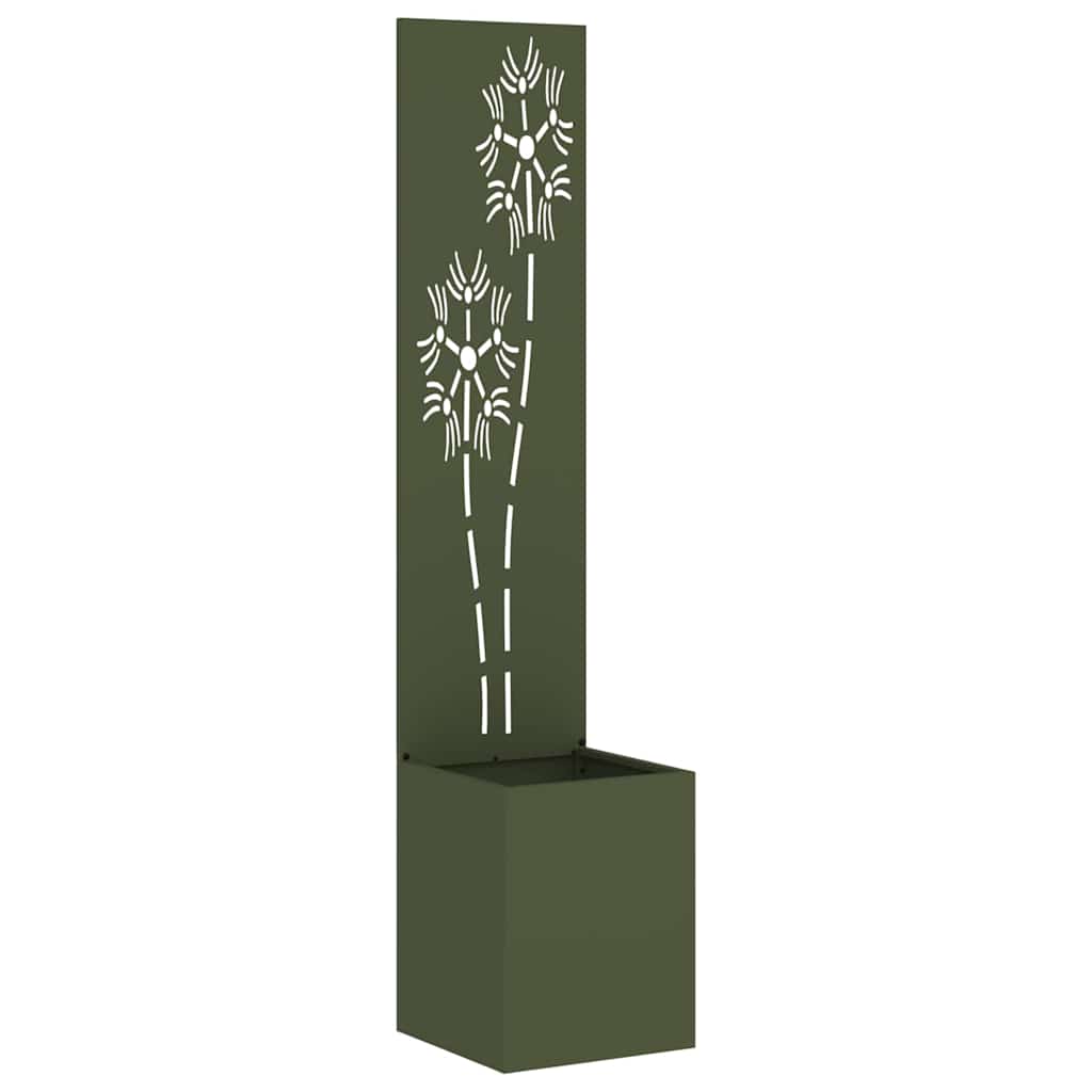 Vaso da Giardino con Pannello Decorativo Oliver verde