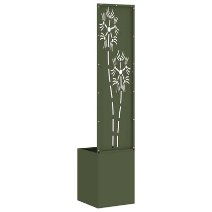 Vaso da Giardino con Pannello Decorativo Oliver verde