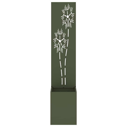 Vaso da Giardino con Pannello Decorativo Oliver verde