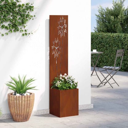 Schermo per privacy in giardino Ruggine 32 x 32 x 150 cm | homemem39