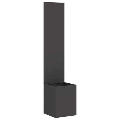 Vaso da Giardino con Pannello Decorativo Nero 32 x 140 cm