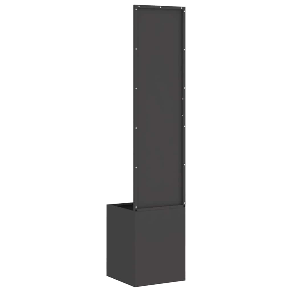 Vaso da Giardino con Pannello Decorativo Nero 32 x 140 cm