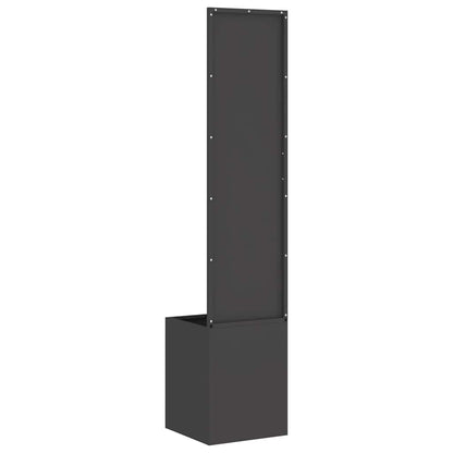 Vaso da Giardino con Pannello Decorativo Nero 32 x 140 cm