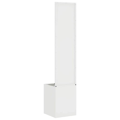 Vaso da Giardino con Pannello Decorativo Bianco 32 x 140 cm