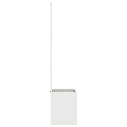 Vaso da Giardino con Pannello Decorativo Bianco 32 x 140 cm