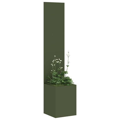 Vaso da Giardino con Pannello Decorativo Oliver verde